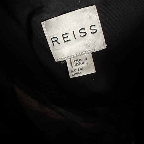 REISS Rebecca Bodycon Textured Dress in Black Size 4 - Picture 6 of 12